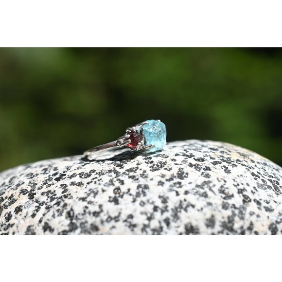 Alternative Wedding Ring Raw Diamond Engagement Ring Size 5 Diamond Ring… - Picture 2 of 3